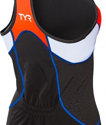 competitor tank sort-orange-hvid ryg